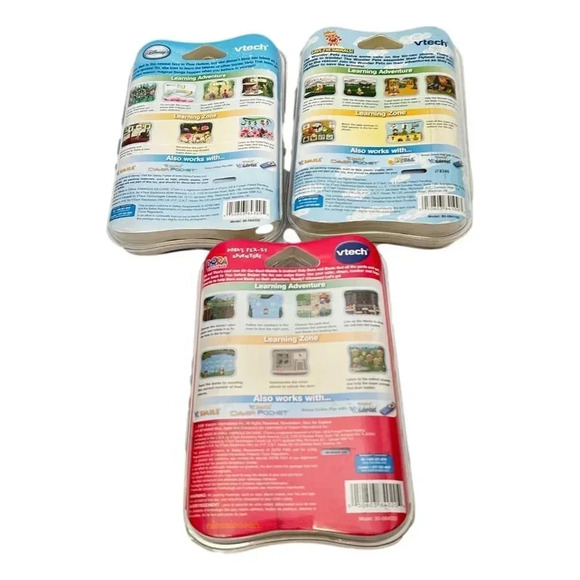 VTech VSmile Motion Lot 3 Save Animals Tinkerbell Dora Fit-it Sealed New - Picture 2 of 11